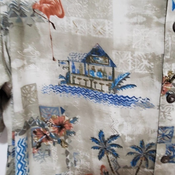 Batik Boy Tropical SS Button Up Shirt Vacation Beach Flamingo Pineapple Men's XL - Picture 7 of 12
